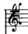 looks like a treble clef